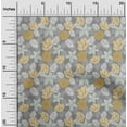 thumbnail image 2 of oneOone Cotton Jersey Gray Fabric Tropical Leaf Quilting Supplies Print Sewing Fabric By The Yard 58 Inch Wide, 2 of 5