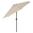 thumbnail image 3 of Outdoor Umbrella with Tilt Mechanism, 102" Span, 94" Long, Tan Canopy, Black Handle | Bundle of 2, 3 of 4