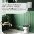 thumbnail image 3 of Aspen High Tank Pull Chain Toilet White Ceramic High Tank, Elongated Rear Entry Bowl and Brass PVD Pipes Antique Victorian ADA Compliant Toilet 78" Adjustable Height Renovators Supply, 3 of 12