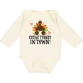 thumbnail image 3 of Inktastic Thanksgiving Cutest Turkey in Town Boys or Girls Long Sleeve Baby Bodysuit, 3 of 5