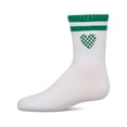 thumbnail image 2 of MeMoi  Checkered Heart Crew Socks - Girls - Female, 8, Green, 2 of 10