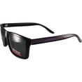 thumbnail image 3 of Swag Riot Retro Sunglasses Black and Purple Side Stripe Frame w/ Smoke Lenses, 3 of 5