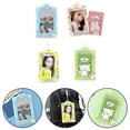 thumbnail image 5 of Portatarjetas fotográficas compacto de acrílico con llavero, 4 fundas para tarjetas fotográficas de ídolos, marco de exhibición portátil para fanáticos del Kpop, organizador de tarjetas fotográficas, 5 of 5