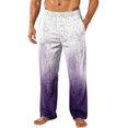 thumbnail image 2 of Men's Allover Printed Home Pants Sleeping Pajama Pants - Long Pants with Pockets for Winter Lounging, Bedtime Comfort and Holiday Relaxation,White,3XL, 2 of 7