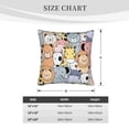 thumbnail image 5 of LNWH Cute Animals Doodle Throw Pillow Covers, Square Soft Linen Decorative Pillow Cases, 18"x18", 5 of 8