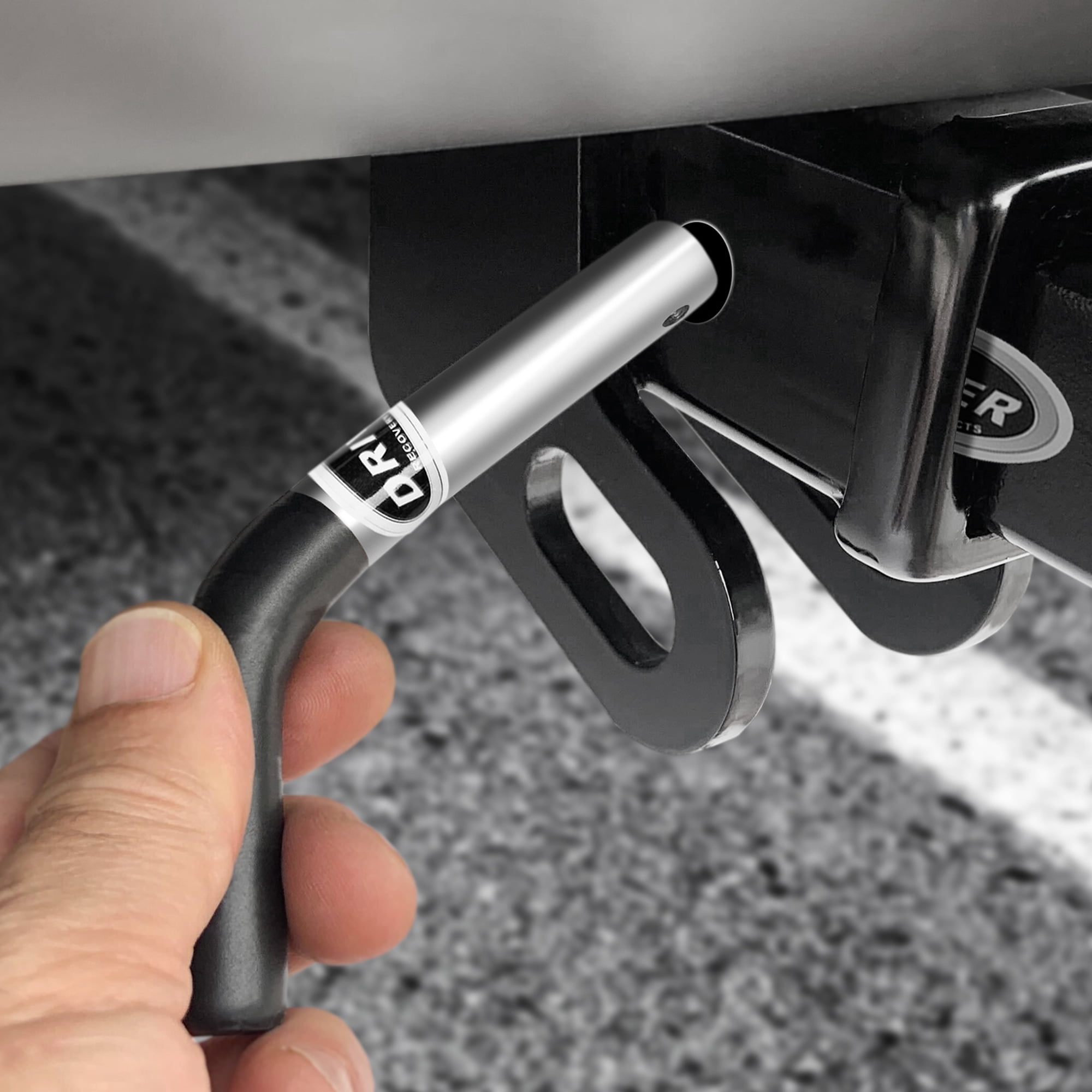 Driver Recovery Products 2 Inch Shackle Hitch Receiver with 5/8" Hitch Pin - 5-Ton (10,000 Pound) Towing Capacity Accessory with 3/4" D-Ring