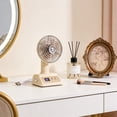 thumbnail image 6 of COM1950s Retro Mini Desk Fan, Rechargeable Portable Table Fan with 100 Speeds, Digital Battery Display for Home Office Bedroom, 6 of 7