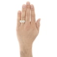 thumbnail image 5 of Mens 10K Yellow Gold Real Diamond Dome Tier Wedding Band 10mm Pave Ring 0.51 CT., 5 of 5