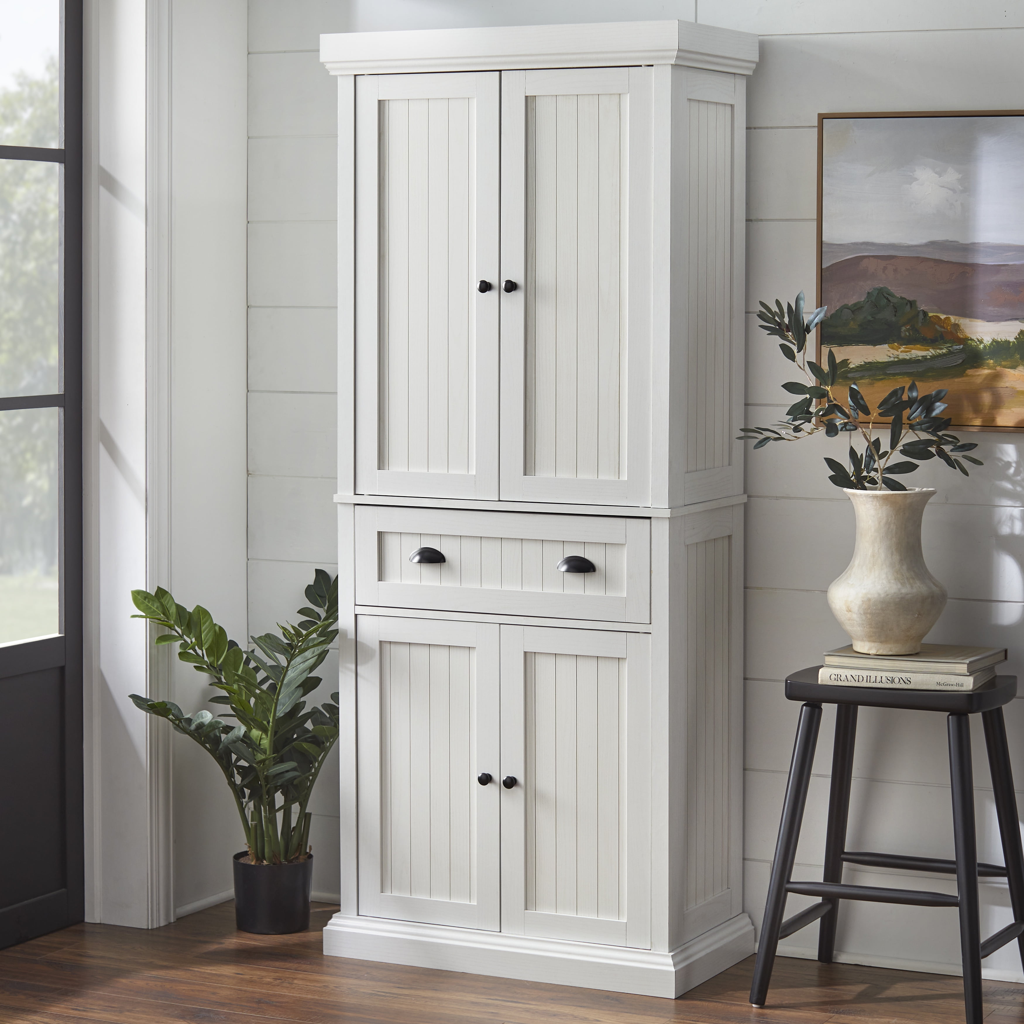 TMS Wenzel Tall Kitchen Cabinet, White