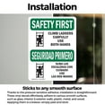 thumbnail image 3 of (2 Pack) Climb Ladders Carefully Bilingual OSHA Safety First Sign, 3 of 7