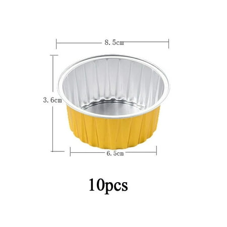 

10PCS Oil-Proof Aluminum Foil Tin Box BBQ Tray Food Baware Steaming Bast Mat Disposable Pastry Ca Non-Stick Liner