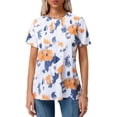 thumbnail image 3 of UVN Blouses for Women Summer Pleated Shirts Dressy Casual Short Sleeve Tunic Tops, 3 of 7