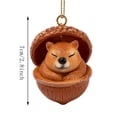 thumbnail image 5 of Clearance! 3D Forest Animal Acorn Ornaments-Cozy Forest Woodland Christmas Ornaments for Christmas Tree & Home Decor (Squirrel), 5 of 7