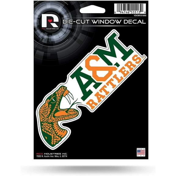 Florida A&M University Rattlers 5 Inch Die Cut Flat Vinyl Decal Sticker Adhesive Backing
