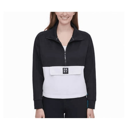 DKNY Half Zip Envelope Pocket Sweatshirt XL black