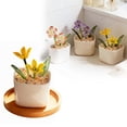 thumbnail image 2 of Personalized Mini Birth Month Flower Pot, Small Ceramic Vase Table Decor with Colorful Floral Design, Cute Indoor Home Desk Decoration for Living Room Office, Mother's Day Gift for Women Mom, 2 of 5
