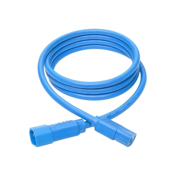 Tripp Lite Model P005-006-ABL 6 ft. Heavy-Duty Power Extension Cord, 15A, 14 AWG (IEC-320-C14 to IEC-320-C13) Male to Female