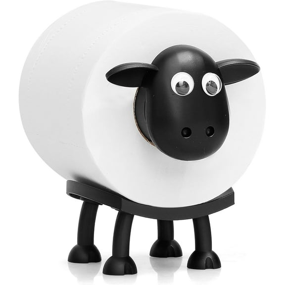 Sheep Toilet Roll Holder, Free Standing Bathroom Set, 3D Printed, Funny Hilarious Black Sheep Loo Roll Holder, Tissue Paper Storage, Cute Bathroom Decor, X3, Set of 3