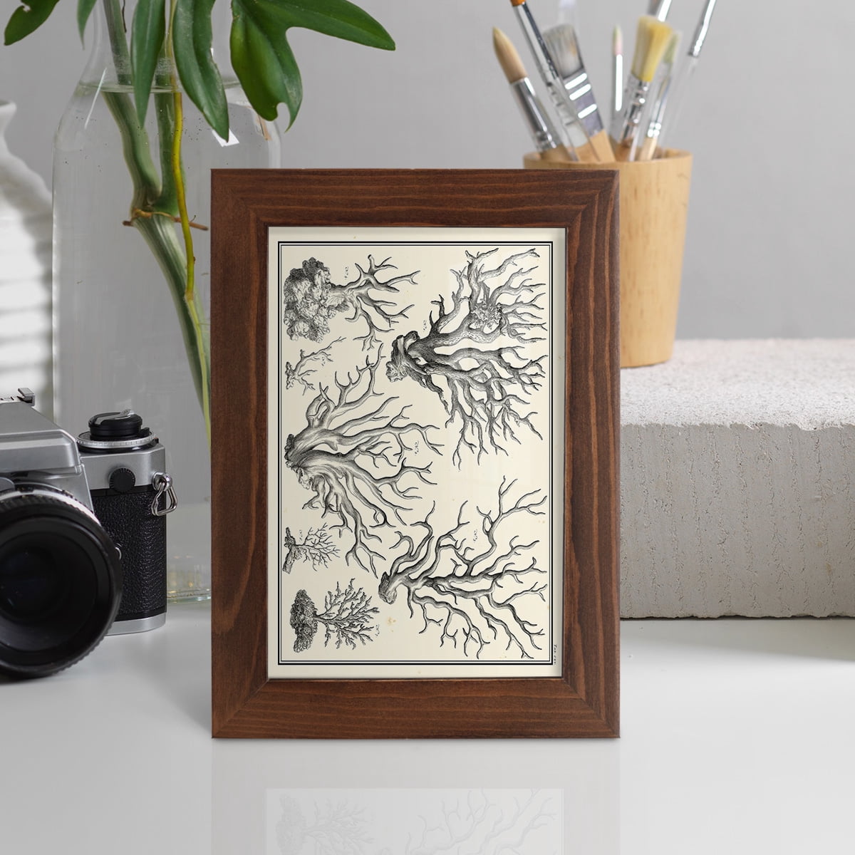 Aegean Collection III -Framed Print w/glass-Chestnut