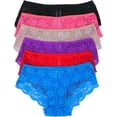 thumbnail image 3 of ToBeInStyle Junior Womens Pack of 6 Classic Cotton Blend Colorful Assorted Bikini Briefs, 3 of 8