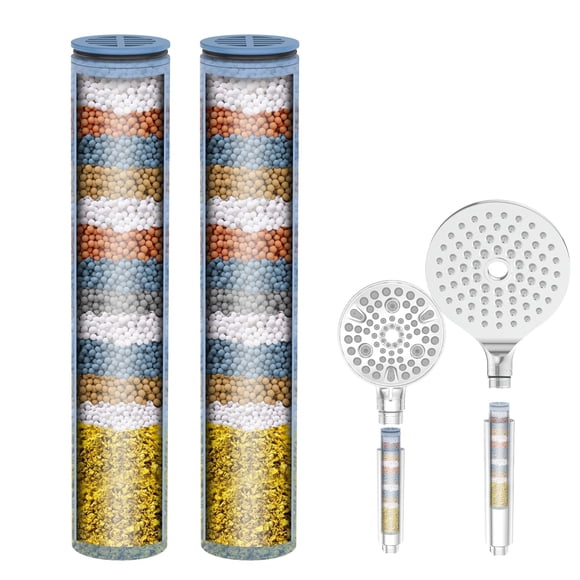 MakeFit Shower Head Filter Replacement Cartridge for SSJ781/DSSJ781/ DSSJ781-01 MakeFit Filtered Handheld Shower Head (2-PACK)