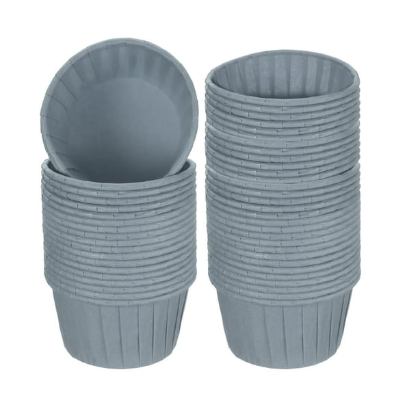 Uxcell Mini Cupcake Liners for Baking Cupcake, 50Pcs Cupcake Muffins Liners Cupcake Holders, Light Blue