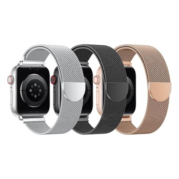 Magnetic Band Compatible with Apple Watch Bands 38mm 40mm 41mm (S10 42mm) Stainless Steel Mesh Loop Strap with Magnetic Clasp for iWatch SE/7/6/5/4/3/2/1",suitable for both men an