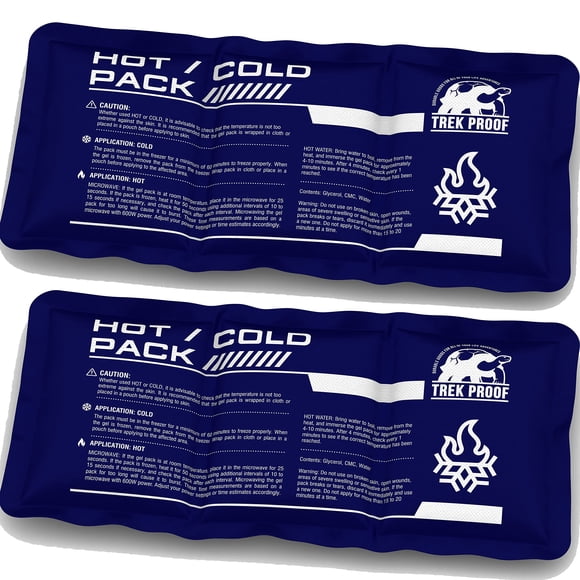 Gel flexible Ice Pack TrekProof para aliviar el dolor, paquete de 2