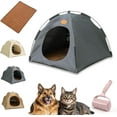 thumbnail image 1 of Breezyden Pet Tent, Breezyden Pop-Up Pet Tent, Portable Hideaway for Cats & Small Dogs, Waterproof, Breathable Mesh, Scratch-Resistant, Fully Washable with Mat (Gray,M (Fits Pets Under 17.6 Ibs)), 1 of 8