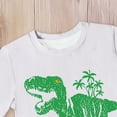 thumbnail image 6 of TOWED22 Toddler Baby Boy Summer Outfits Animal Embroidered Short Sleeve T Shirt Stripe/Plaid Shorts Set Infant Clothes White,7-8 Y, 6 of 6