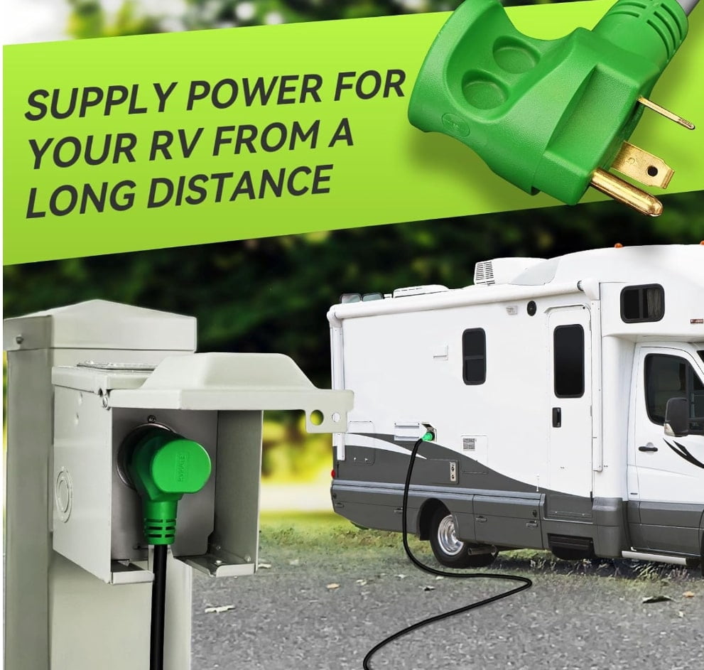 RVMATE 30 ft 30 Amp RV Lockable Power Extension Cord C3030L-RM