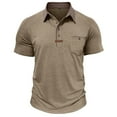 thumbnail image 2 of pstuiky Camisas de vestir de manga corta para hombre, Camiseta deportiva y de fitness para hombre, de color liso, cálida y ajustada, con cuello semialto y manga larga. ropa de hombre s, 2 of 6