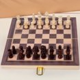 thumbnail image 2 of Ajedrez de Madera Juego de Mesa Chess Tmvgtek Regalo de Navidad de madera portátil plegable 30CM, 2 of 7