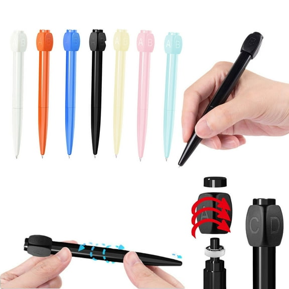 Decompression Rotating Pen | Silent Bearing Fidget Spinner Pen | 2ml Fine Point Ballpoint | Unidirectional Core | Ergonomic 11mm Diameter | 150mm Length | Office Home Uses