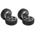 thumbnail image 2 of Pneus RC, Roues RC Haute Adhérence Pneu en Caoutchouc Roue en Aluminium Stable Concavo Texture Convexe Eco Friendly pour 1/10 RC Crawler Noir, Violet, Bleu, Rouge, Or, 2 of 7