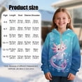 thumbnail image 7 of Pzuqiu Axolotl Hoodies for Kids Warm Comfortable Fall Outfits Fashion Clothing Lightness Personalized Girls Long Sleeve Hooded Sweatshirt Practical Casual Clothes for Girls 4-5, 7 of 7