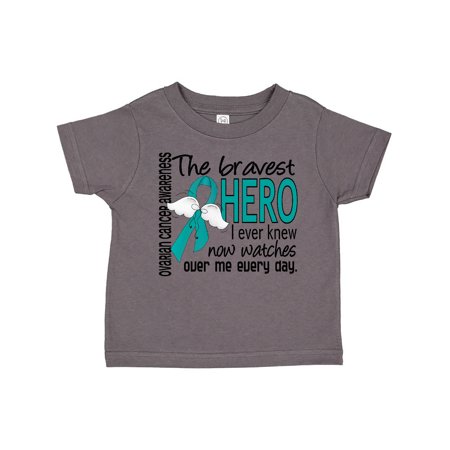 

Inktastic Ovarian Cancer Bravest Hero I Ever Knew 1 Gift Toddler Boy Girl T-Shirt