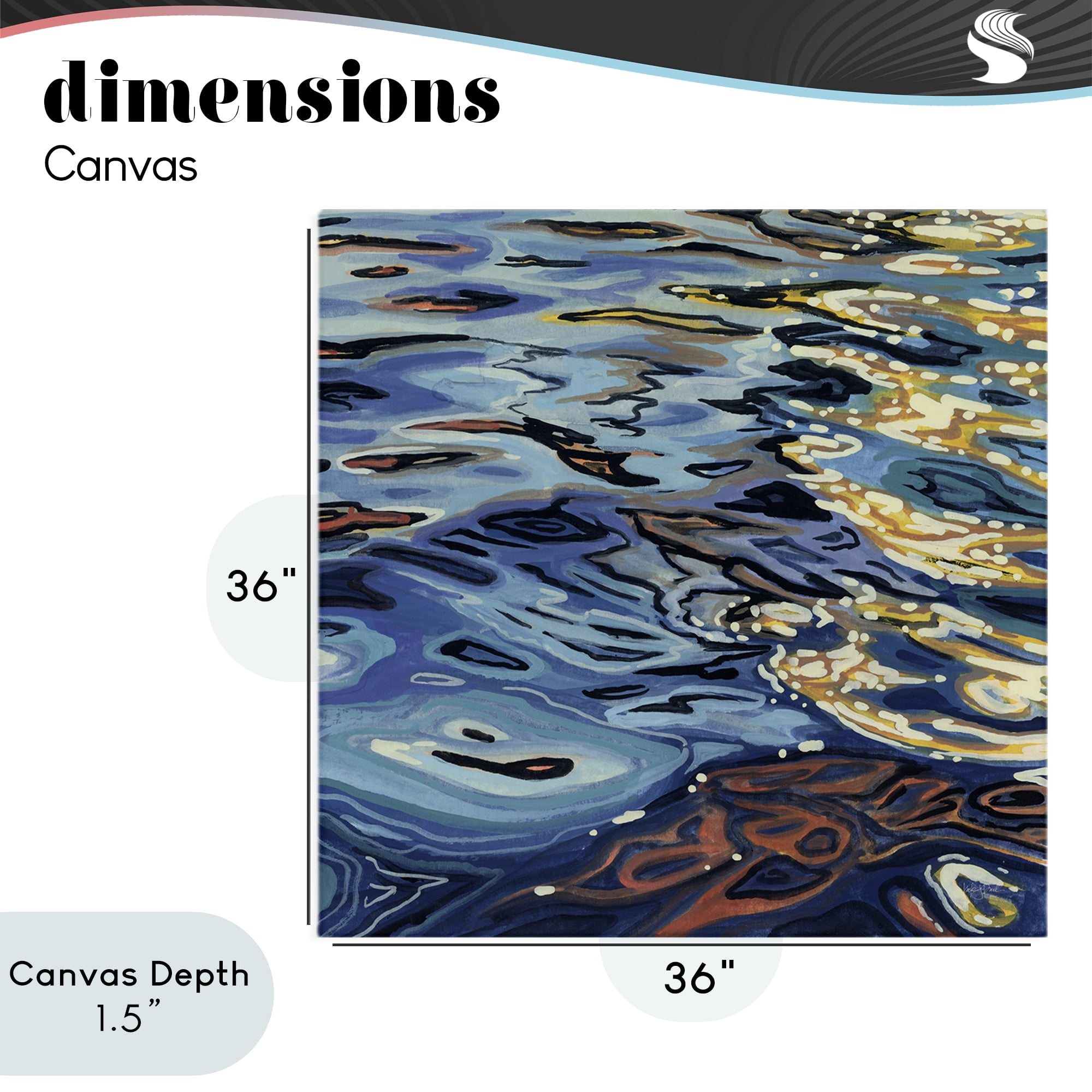 Stupell Industries Sunrise on Rippling Water Canvas Wall Art, design by Kate Jarvik Birch