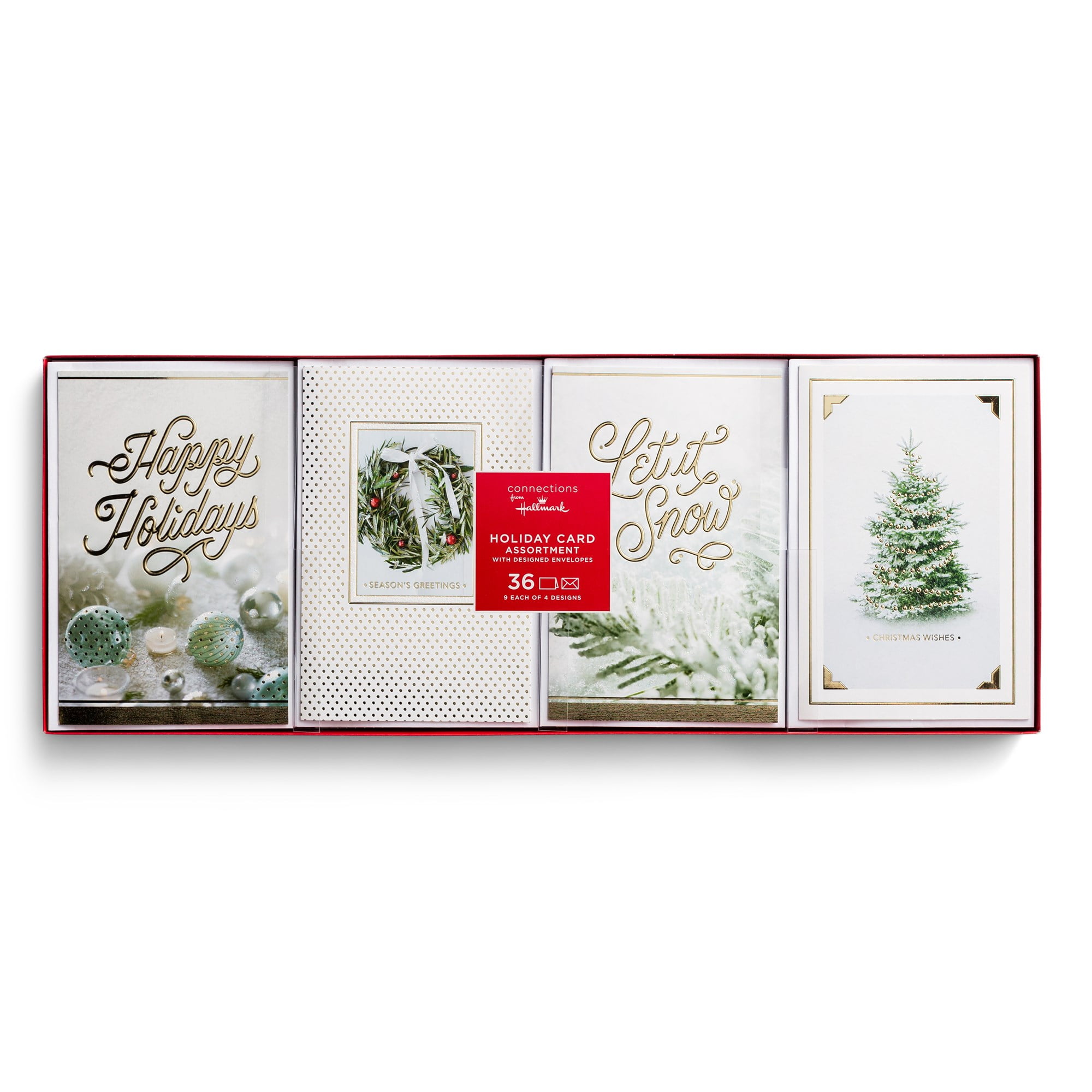 Inspirational HOLIDAY Variety CHRISTMAS CARDS & ENVELOPES 36 Total Boxed New Set 