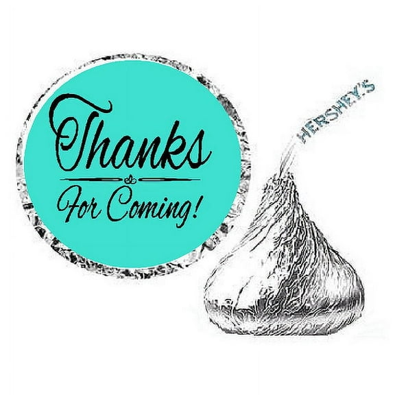 216ct Light Blue Thanks for Coming Party Favor Candy Decoration Stickers Labels Fits Kisses Chocolates Party Favors Envelope