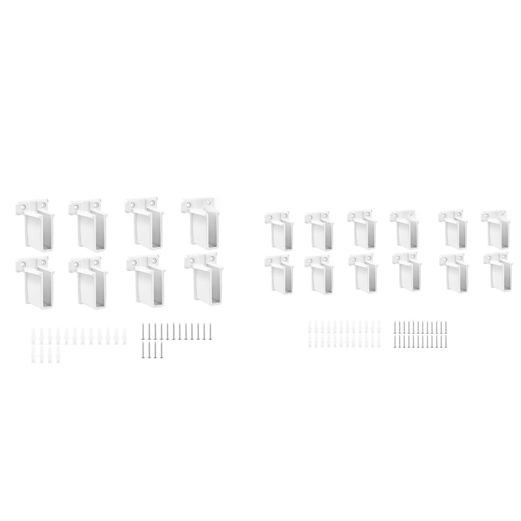 8/12Pcs Wardrobe Closet Rod Bracket Wire Rack End Bracket Wire Shelf Corner Bracket Easy to Installation