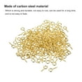 thumbnail image 4 of Uxcell 200 Pack Small Screw Eye Hooks Mini Eyelets Screws, 5.5x12x1.2mm, Gold Tone, 4 of 5