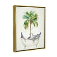 thumbnail image 3 of Stupell Tropical Dolphins Bathroom Tub Animals & Insects Painting Gold Floater Framed Art Print Wall Art, 3 of 6