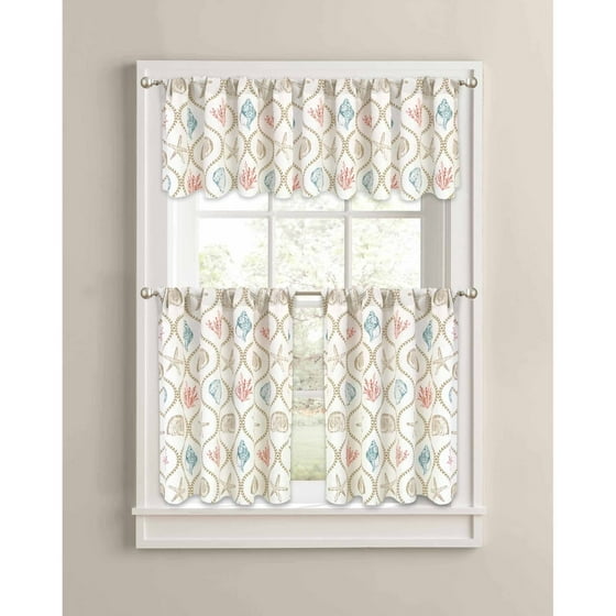 Kitchen Tiers And Valances Aqua White Kitchen Tiers And Valances Aqua White