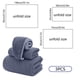 thumbnail image 3 of Juego de 3 toallas de baño extragrandes, gorro de ducha, sábanas extragrandes, toallas de baño súper suaves y absorbentes, toallas de microfibra para ducha seca, para hotel, baño y gimnasio., 3 of 4