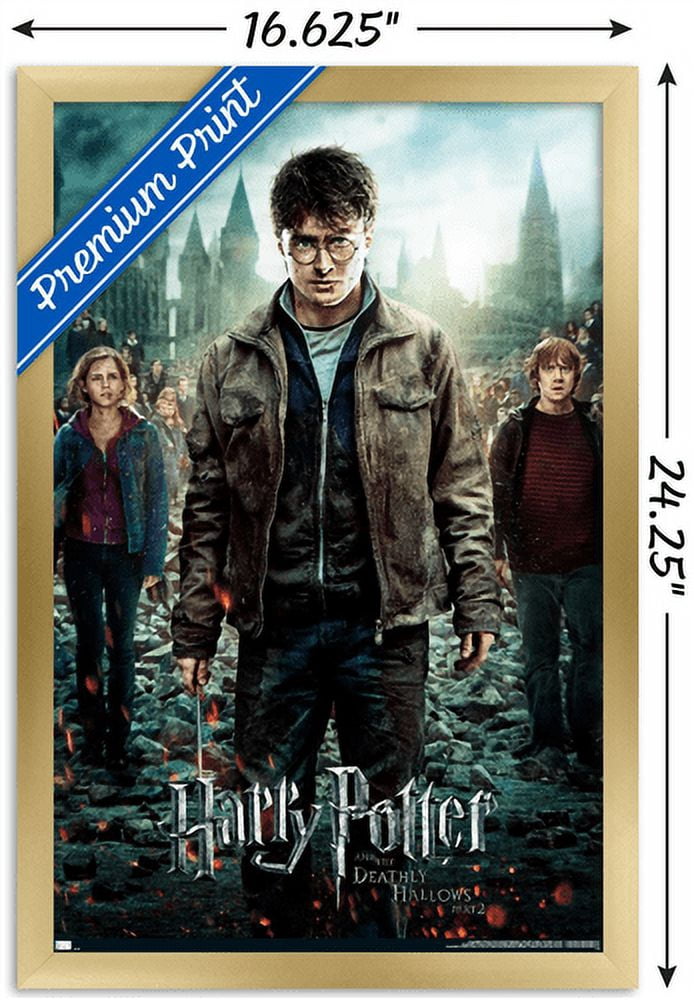 Harry Potter and the Deathly Hallows: Part 2 - One Sheet Wall Poster, 14.725" x 22.375", Framed