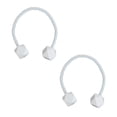 thumbnail image 7 of Evideco French Home Goods Geometrik Geometric White Curtain Tiebacks 2 Count, 7 of 7