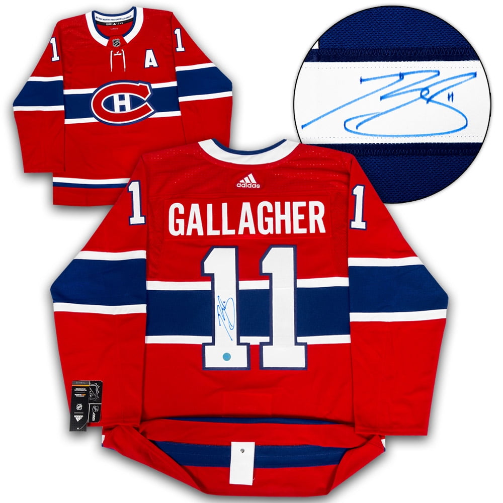 Brendan Gallagher Montreal Canadiens Signed Franchise Jersey Number 23x19 Frame 