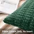 thumbnail image 2 of Sanmadrola Throw Pillow Covers 18x18 inch Set of 2 Corduroy Decorative Pillow Cases Couch Pillows Soft Boho Striped Cushion Cases Set for Sofa Living Room Couch Bedroom Car, Dark Green, 2 of 6