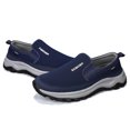 thumbnail image 4 of Men's Slip‑On Low Top Casual Walking Shoes, Fabric Upper Footwear with Curved Multi‑Tone Rugged Outsole for Daily Strolls and Light Travel Activities, 4 of 8